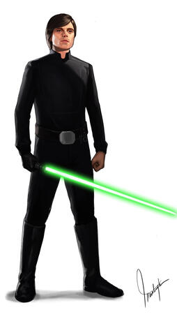 Sebastian Stan as Luke Skywalker Concept Art